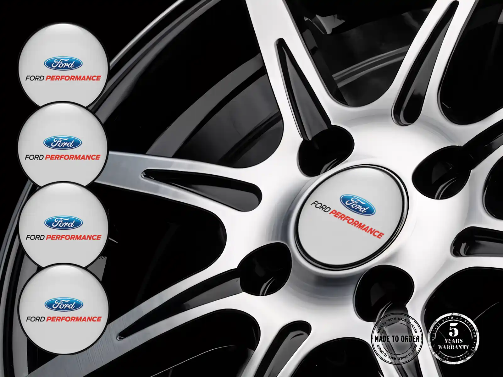Ford Calcomanías de Aro Estilo Insignias de Rueda Lujo